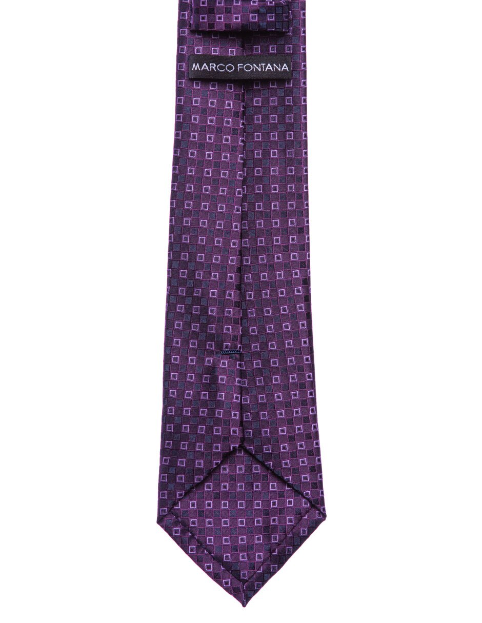 Corbata Marco Fontana regular estampado a cuadros para hombre