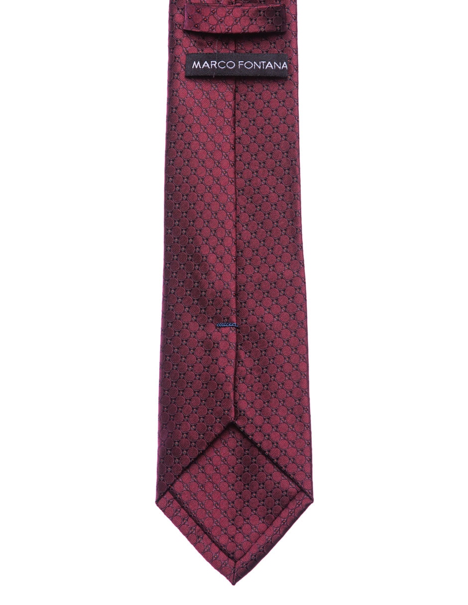 Corbata regular estampado lunares para hombre