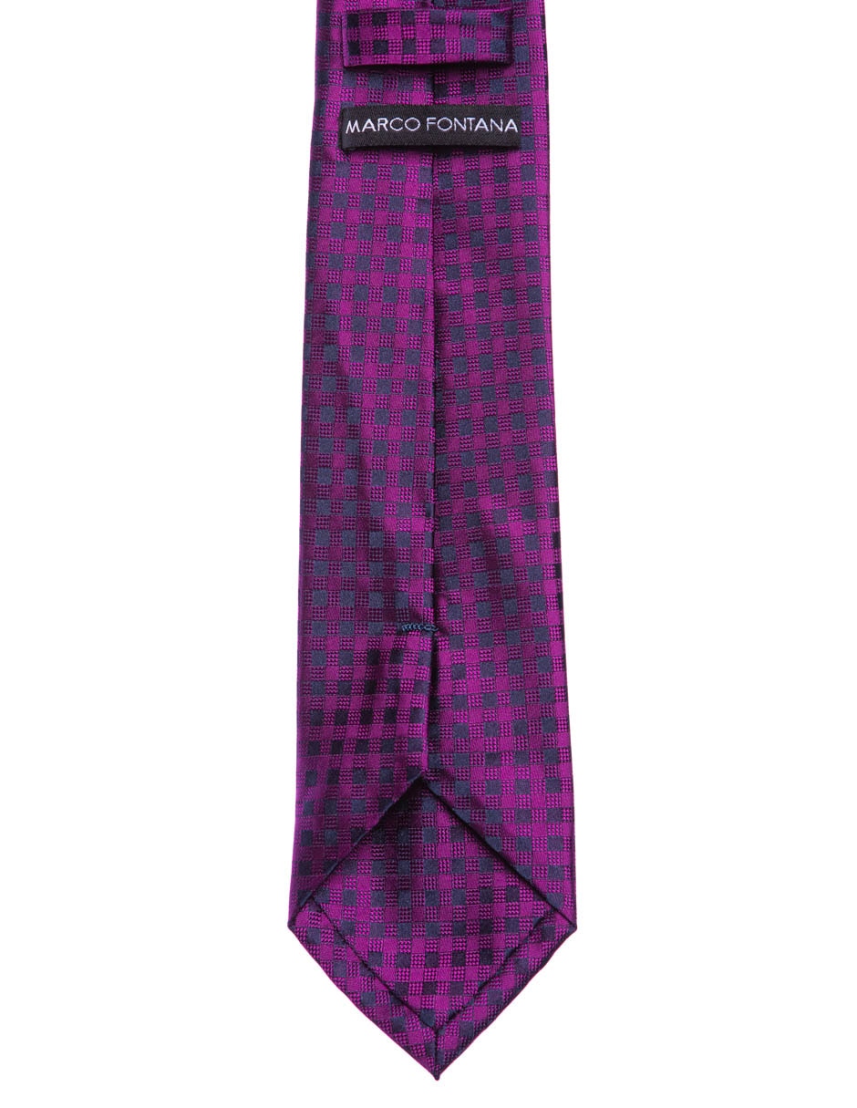 Corbata Marco Fontana regular estampado a cuadros para hombre
