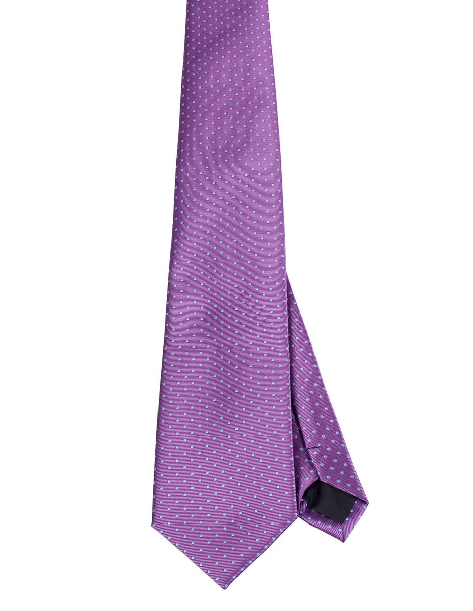 Corbata regular estampado lunares para hombre