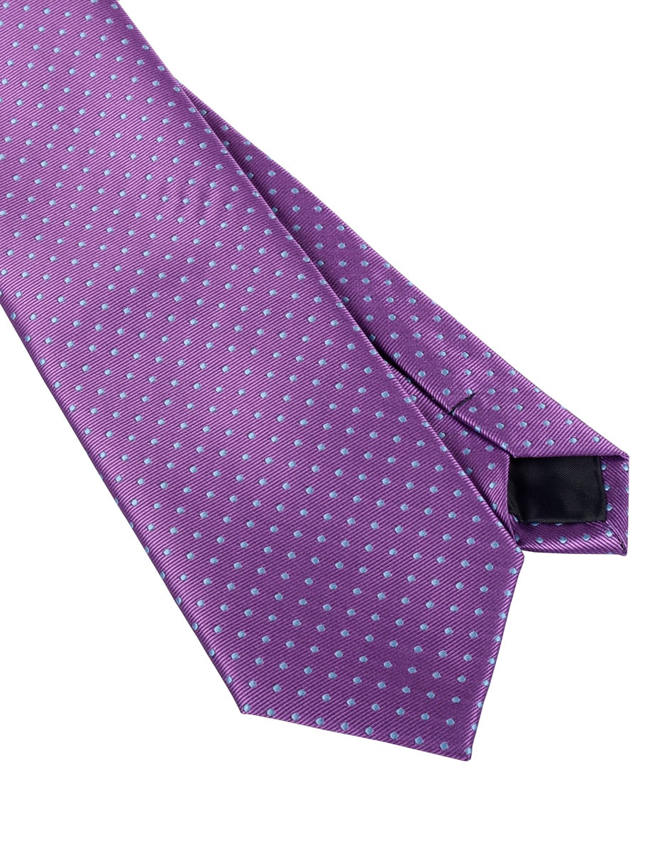 Corbata regular estampado lunares para hombre 3