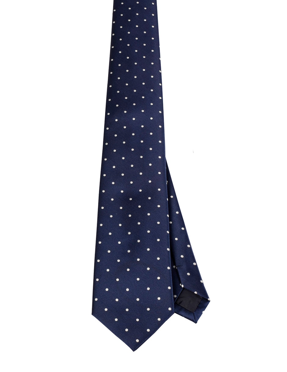 Corbata regular estampado lunares para hombre