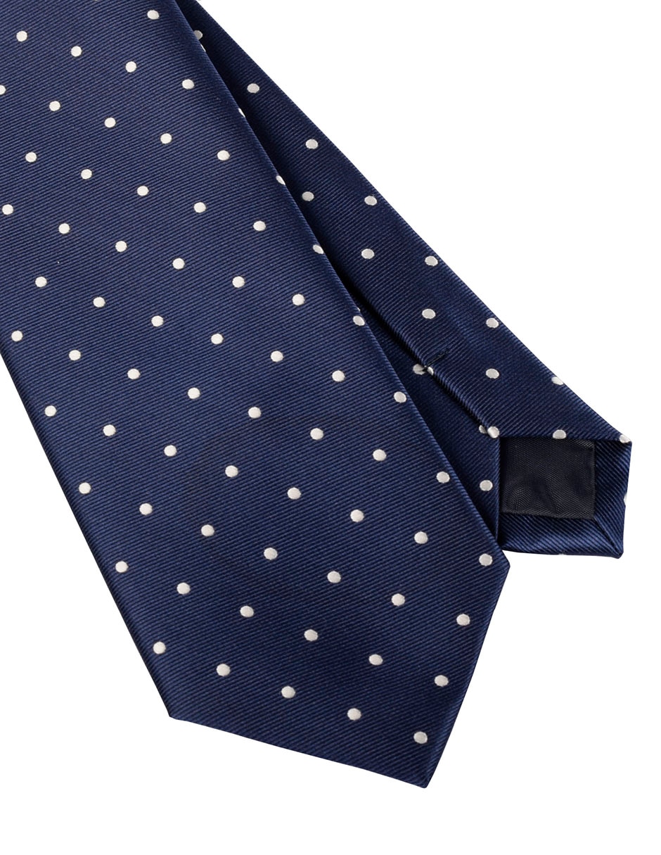 Corbata regular estampado lunares para hombre 3