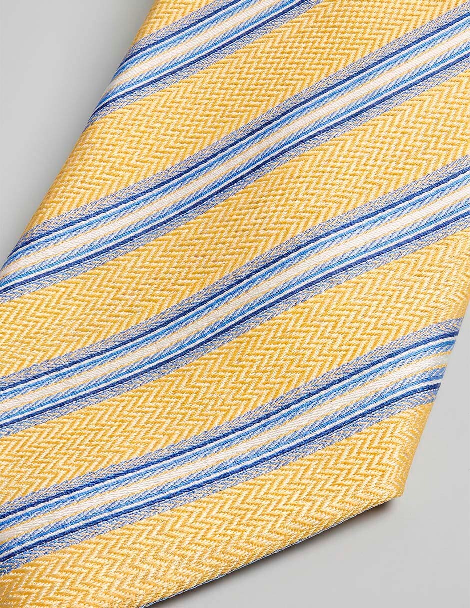 Corbata tommy regular de seda estampado a rayas para hombre