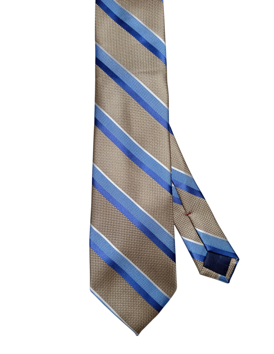 Corbata Tommy regular de seda estampado a rayas para hombre