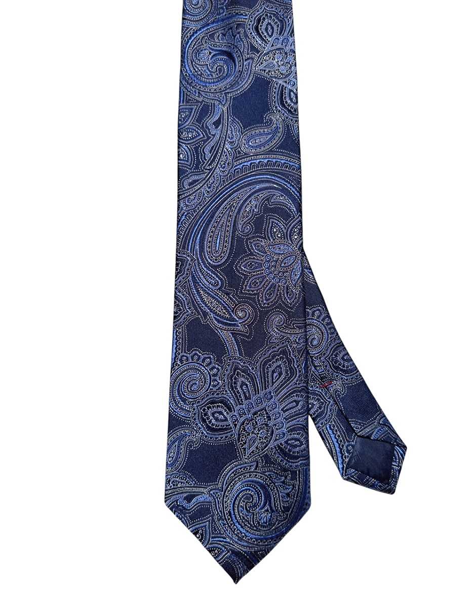 Corbata regular de seda estampado floral para hombre