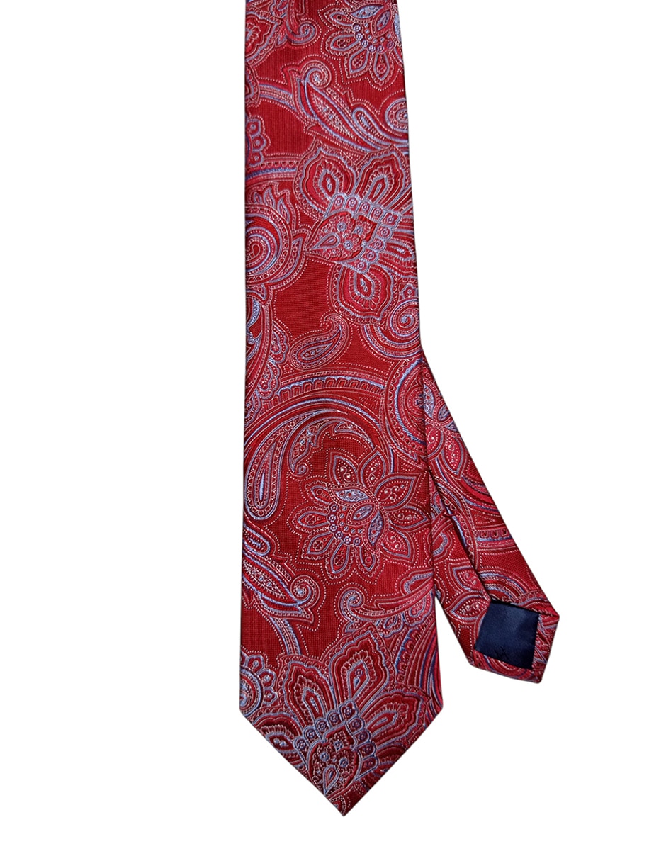 Corbata regular de seda estampado floral para hombre 1