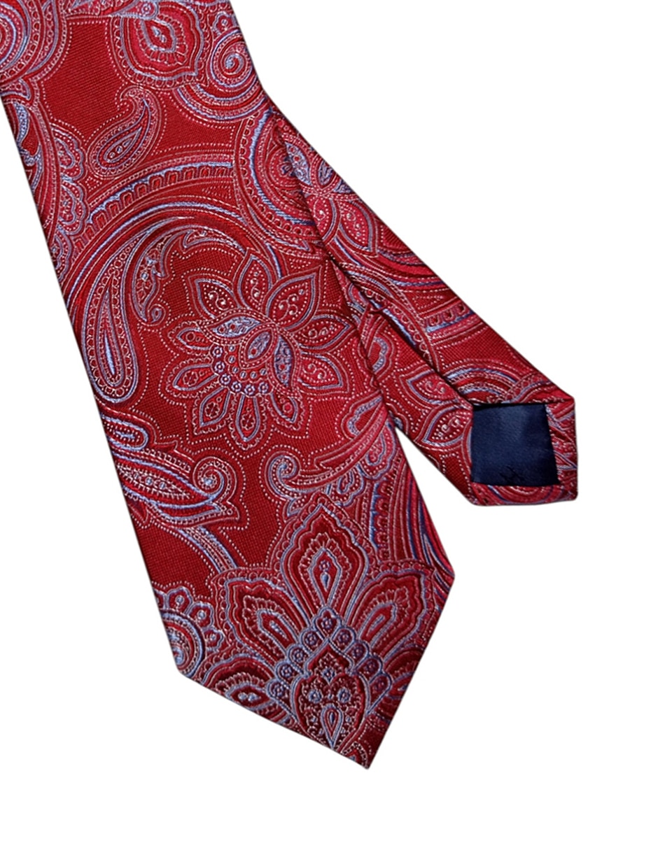Corbata regular de seda estampado floral para hombre 2