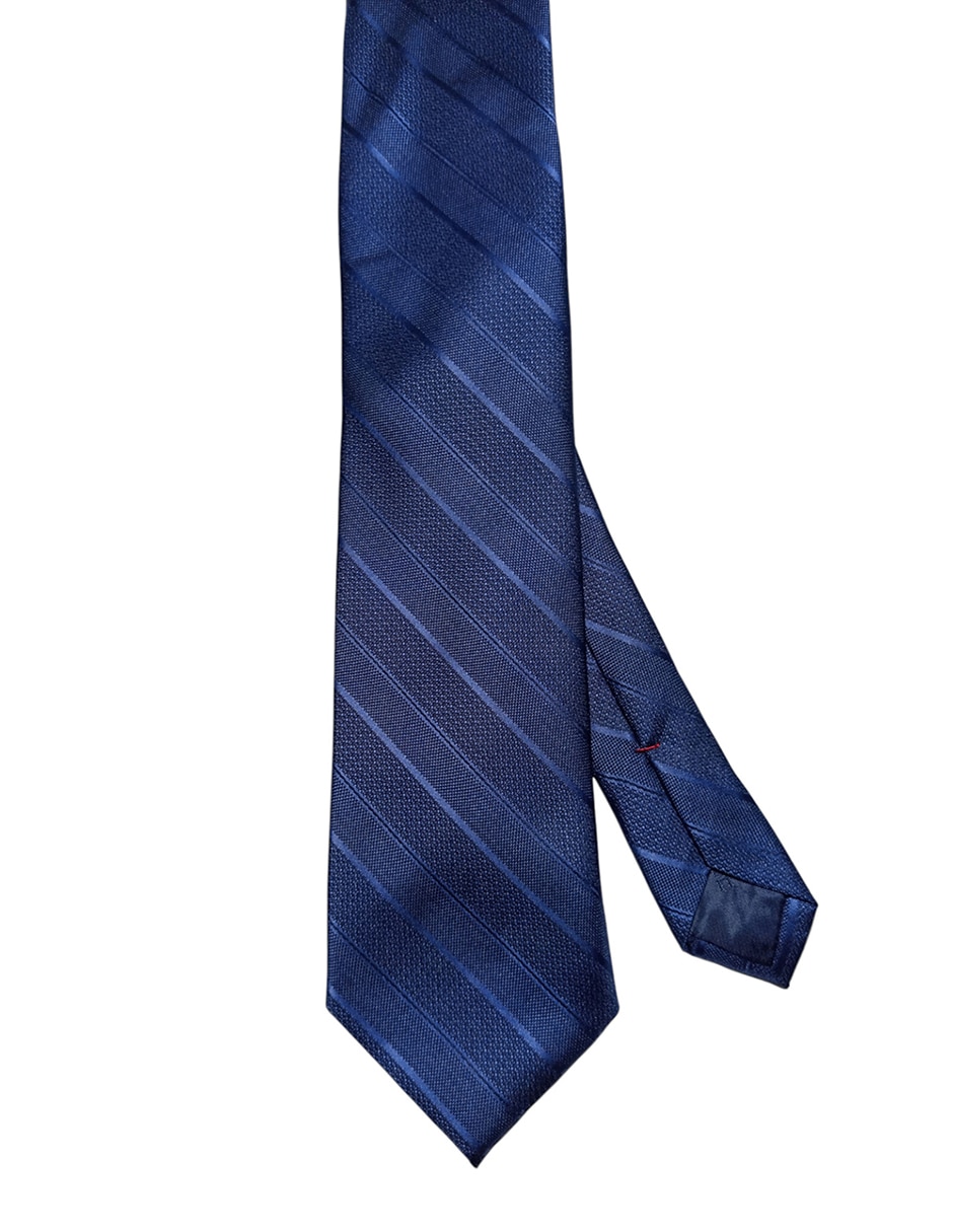 Corbata regular de seda estampado a rayas para hombre 1