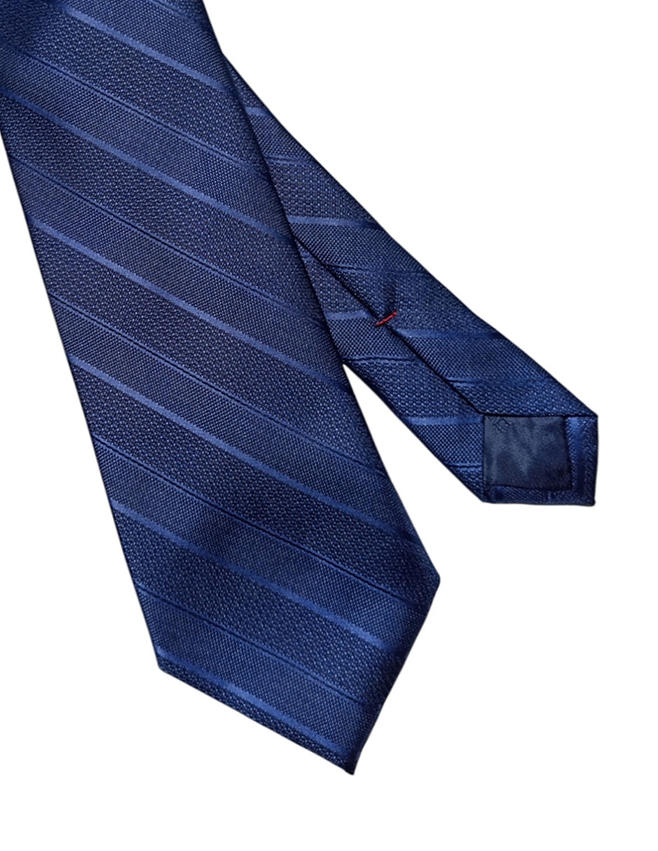 Corbata regular de seda estampado a rayas para hombre 2
