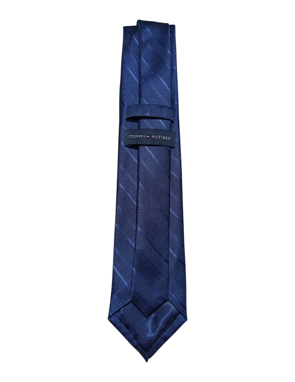 Corbata regular de seda estampado a rayas para hombre 3