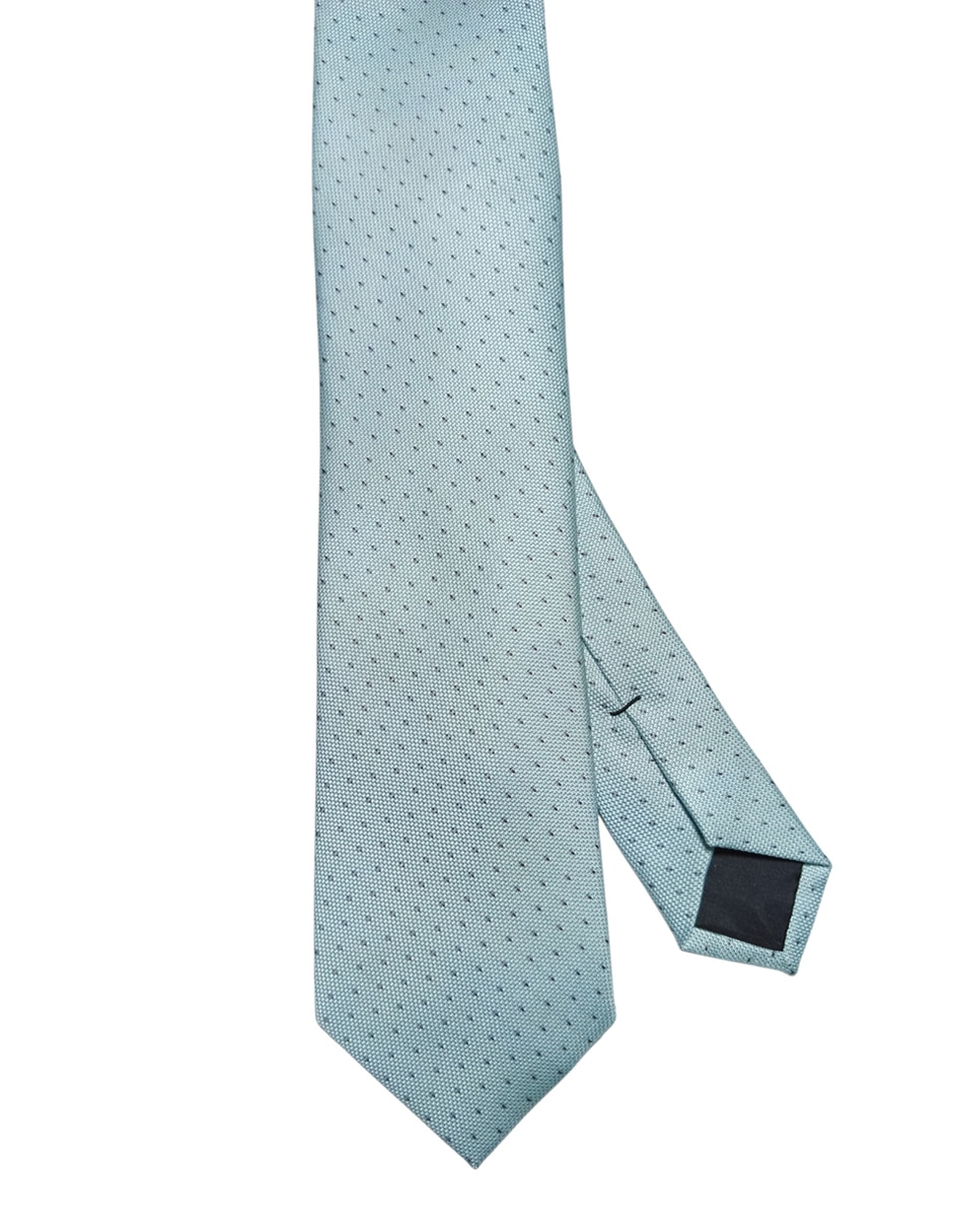 Corbata regular de seda estampado lunares para hombre