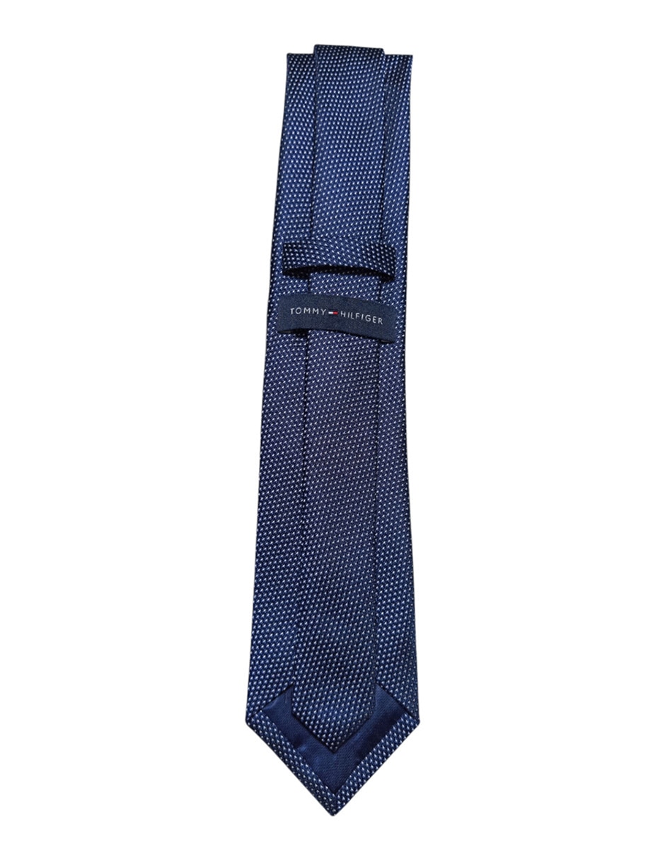 Corbata Tommy regular de seda estampado gráfico para hombre