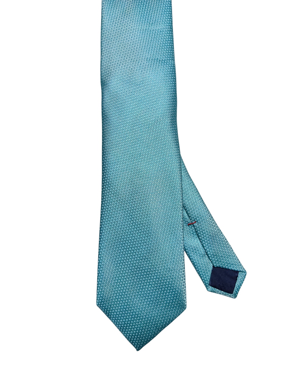 Corbata regular de seda estampado gráfico para hombre