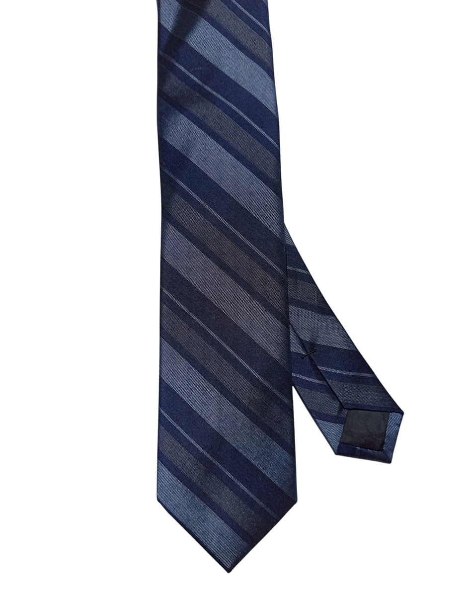 Corbata Ck regular de seda estampado a rayas para hombre