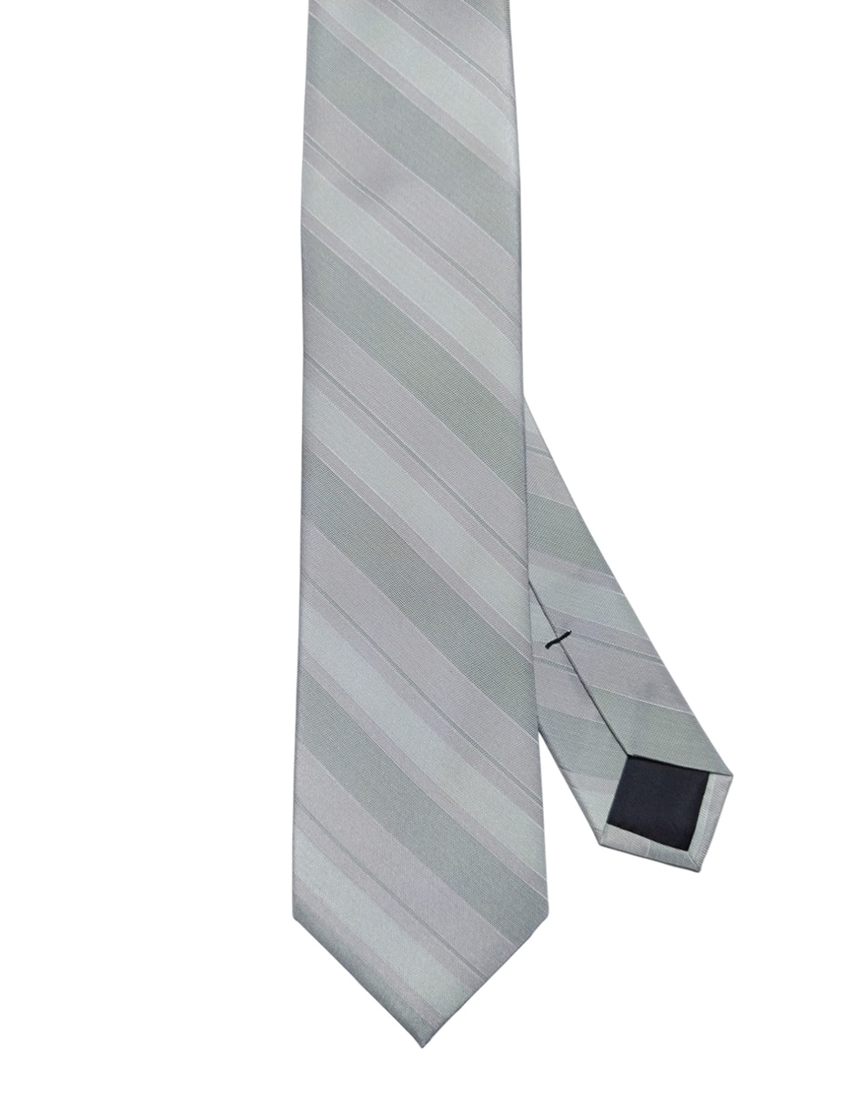 Corbata regular de seda estampado a rayas para hombre