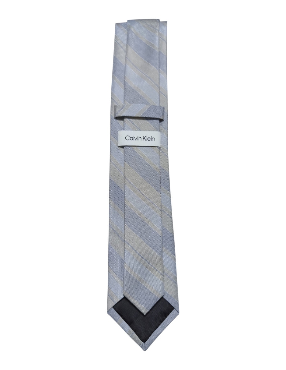 Corbata regular de seda estampado a rayas para hombre 3