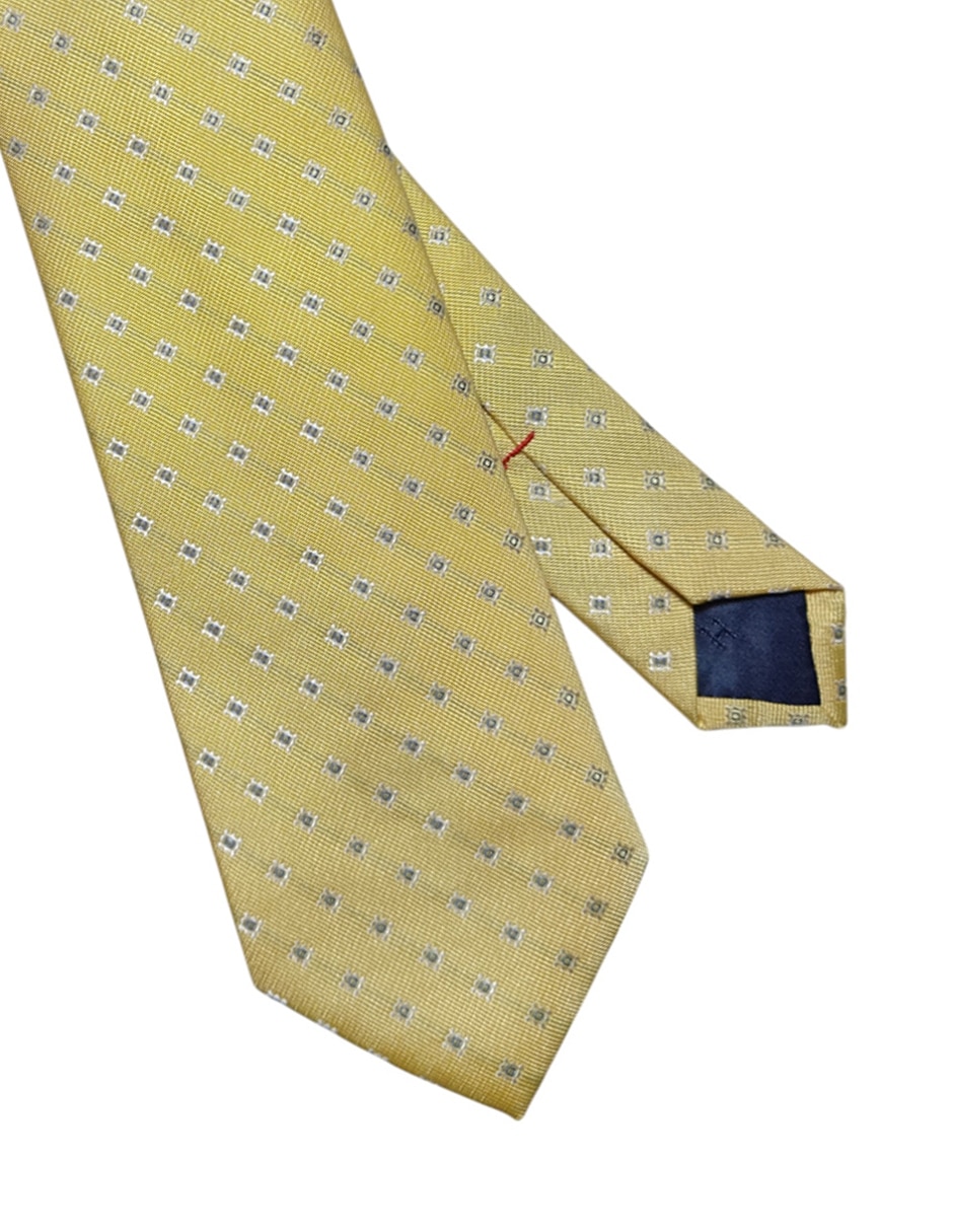 Corbata regular de seda estampado gráfico para Hombre 3