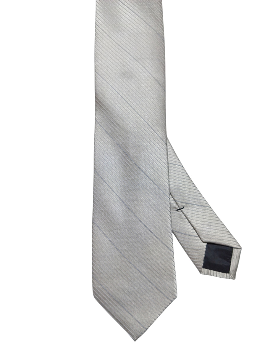Corbata Ck de seda estampado a rayas para hombre