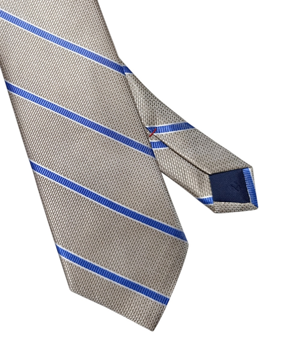 Corbata Tommy regular de seda estampado a rayas para hombre