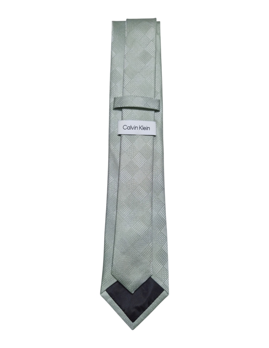 Corbata regular de seda estampado a cuadros para hombre 2
