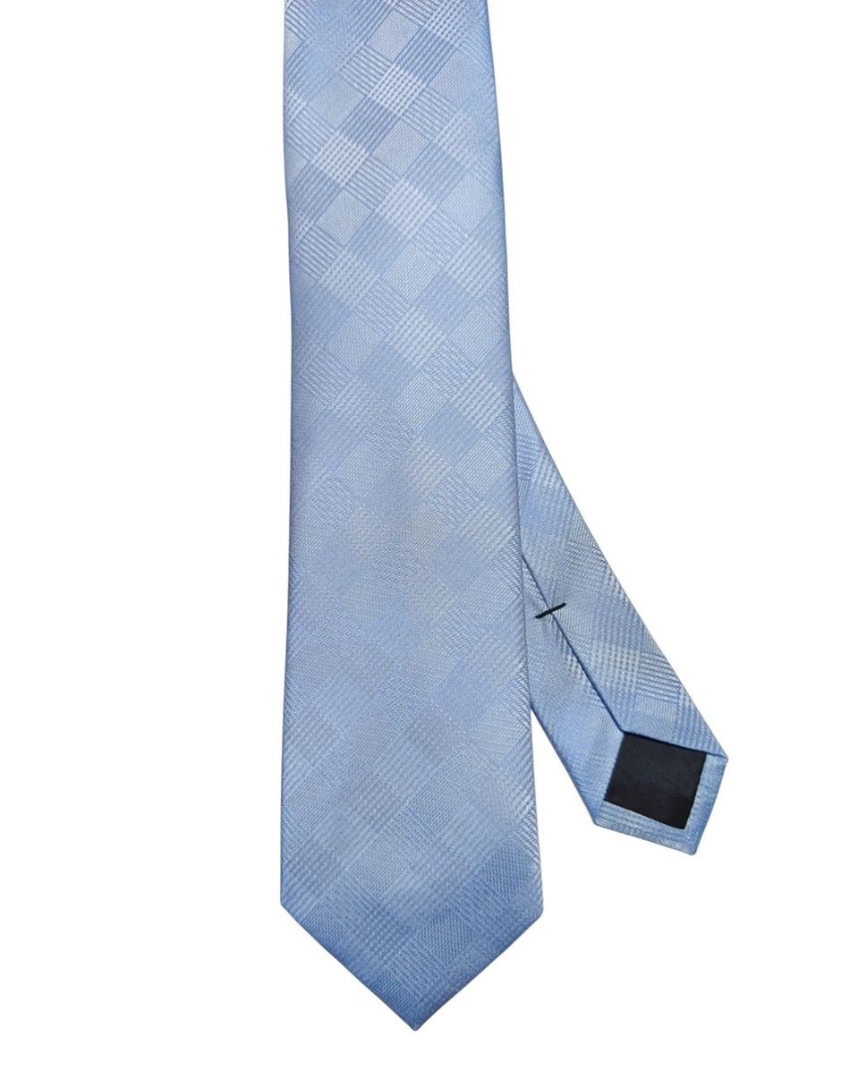 Corbata regular de seda estampado a cuadros para hombre