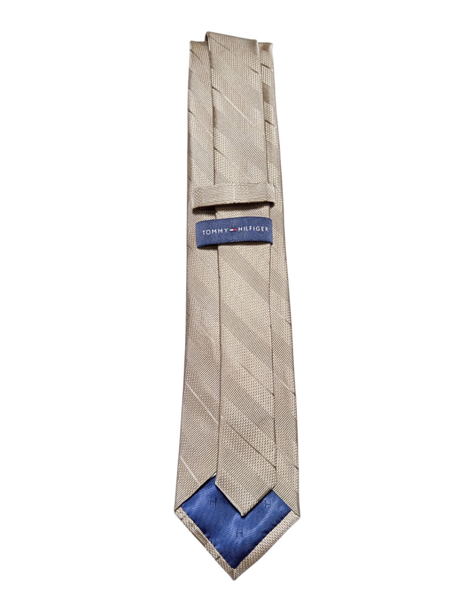 Corbata regular de seda estampado a rayas para hombre 2