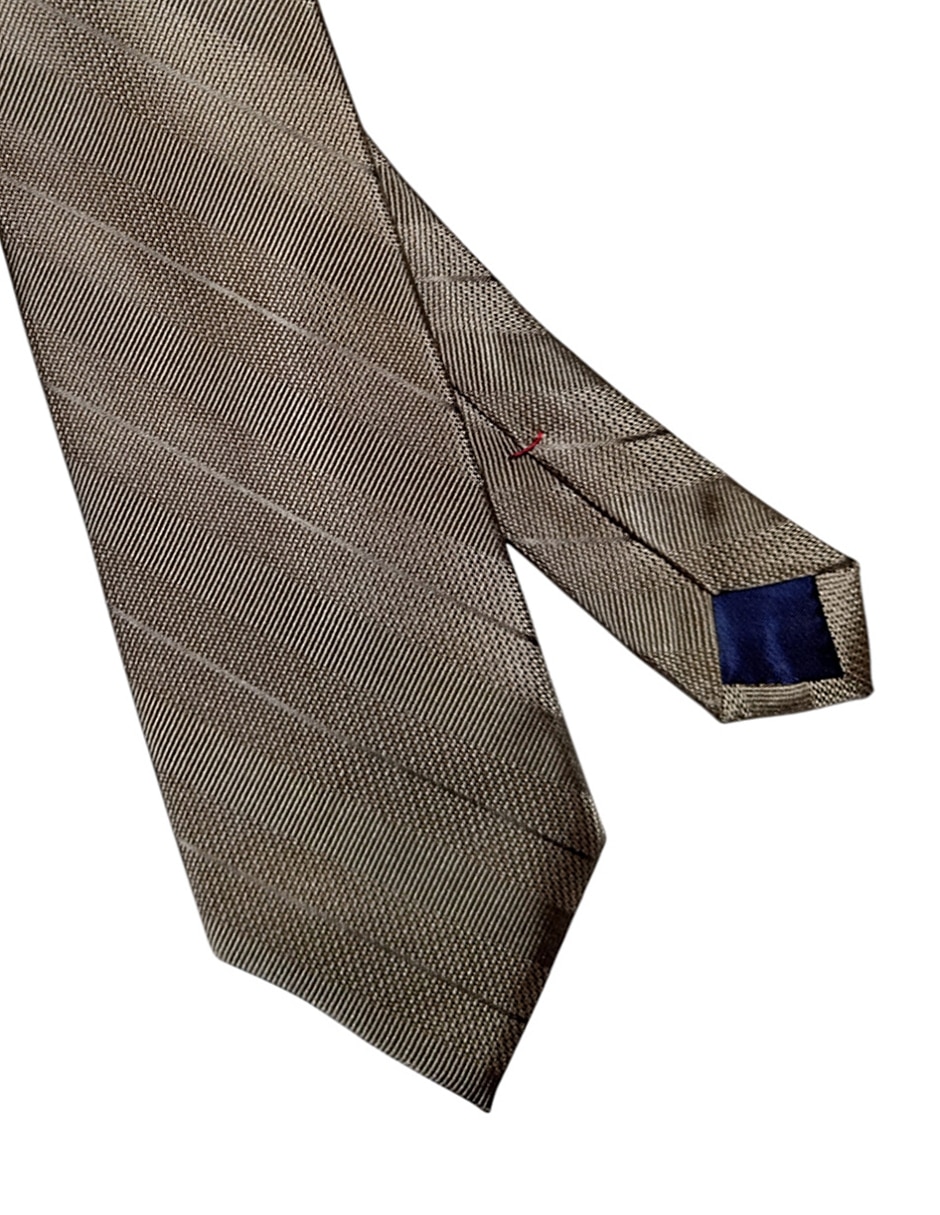 Corbata regular de seda estampado a rayas para hombre 3