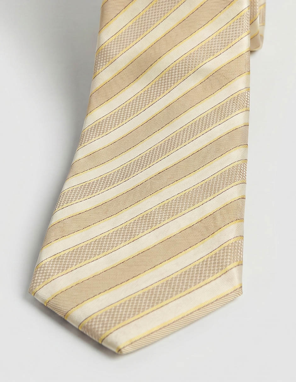 Corbata regular estampado a rayas para hombre 1