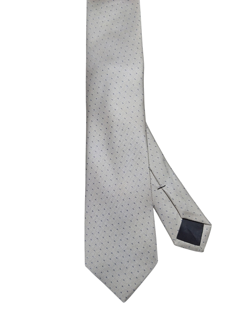 Corbata Ck regular de seda estampado lunares para hombre