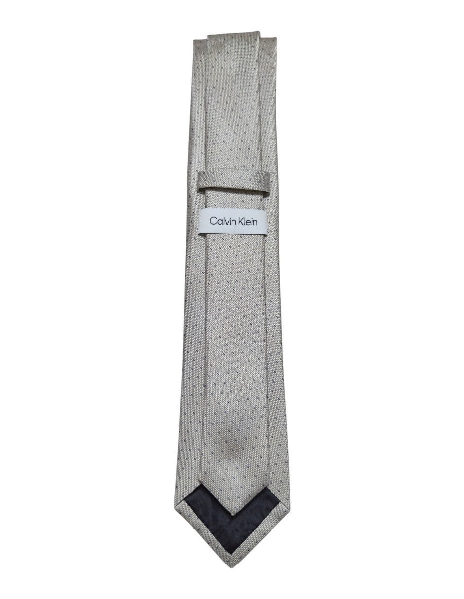 Corbata Ck regular de seda estampado lunares para hombre