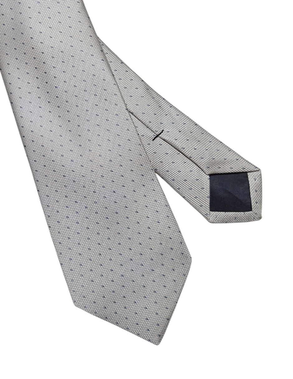 Corbata Ck regular de seda estampado lunares para hombre
