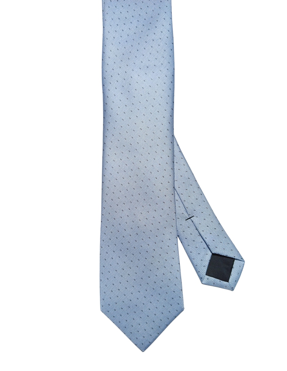 Corbata regular de seda estampado lunares para hombre 1