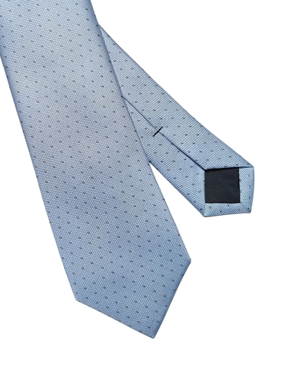 Corbata regular de seda estampado lunares para hombre 3