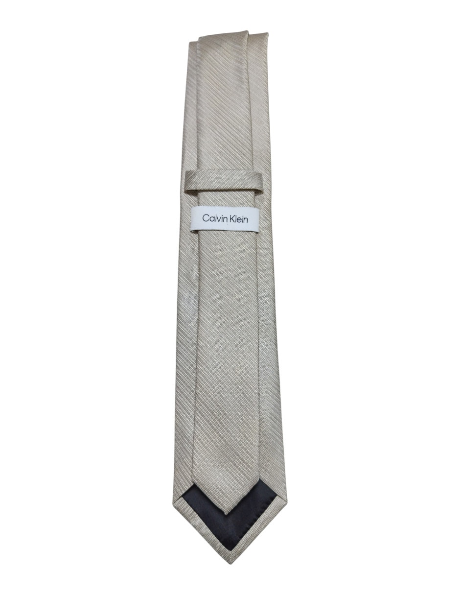 Corbata CK de seda estampado a rayas para hombre