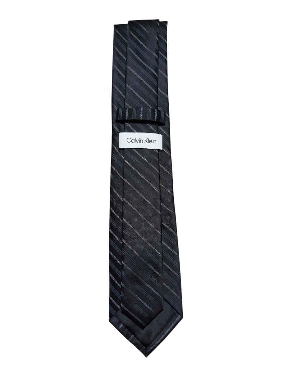 Corbata regular de seda estampado a rayas para hombre 2