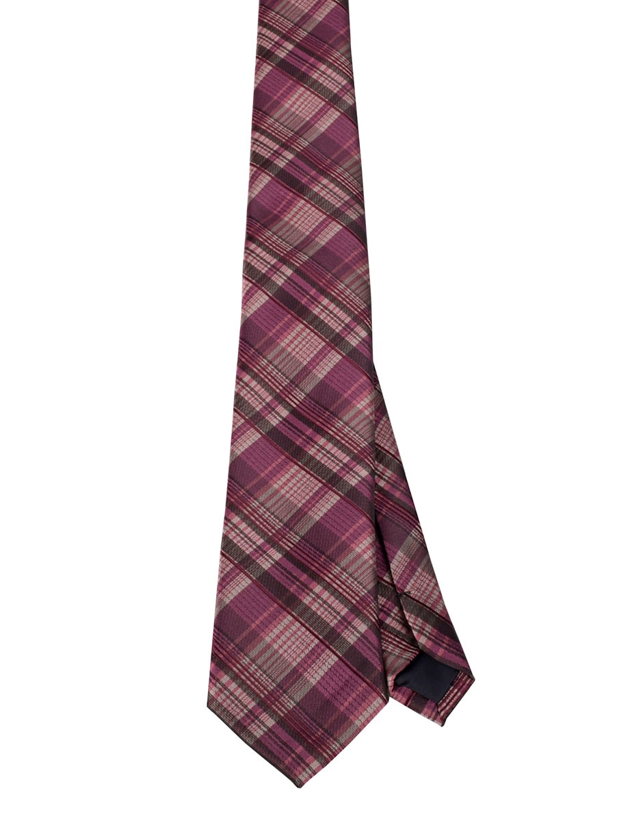Corbata regular estampado escocés para hombre