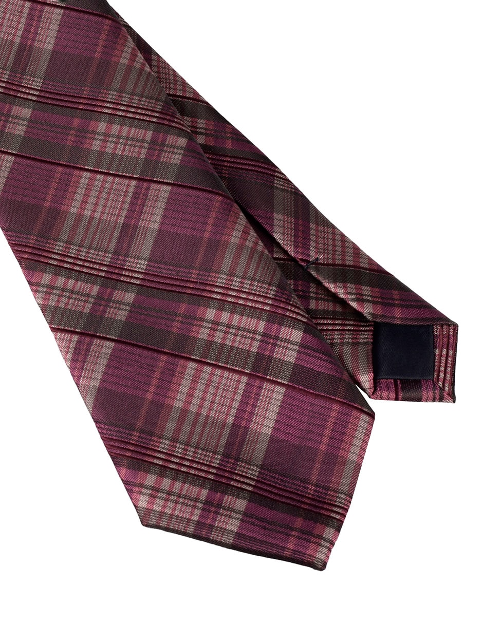 Corbata regular estampado escocés para hombre 3