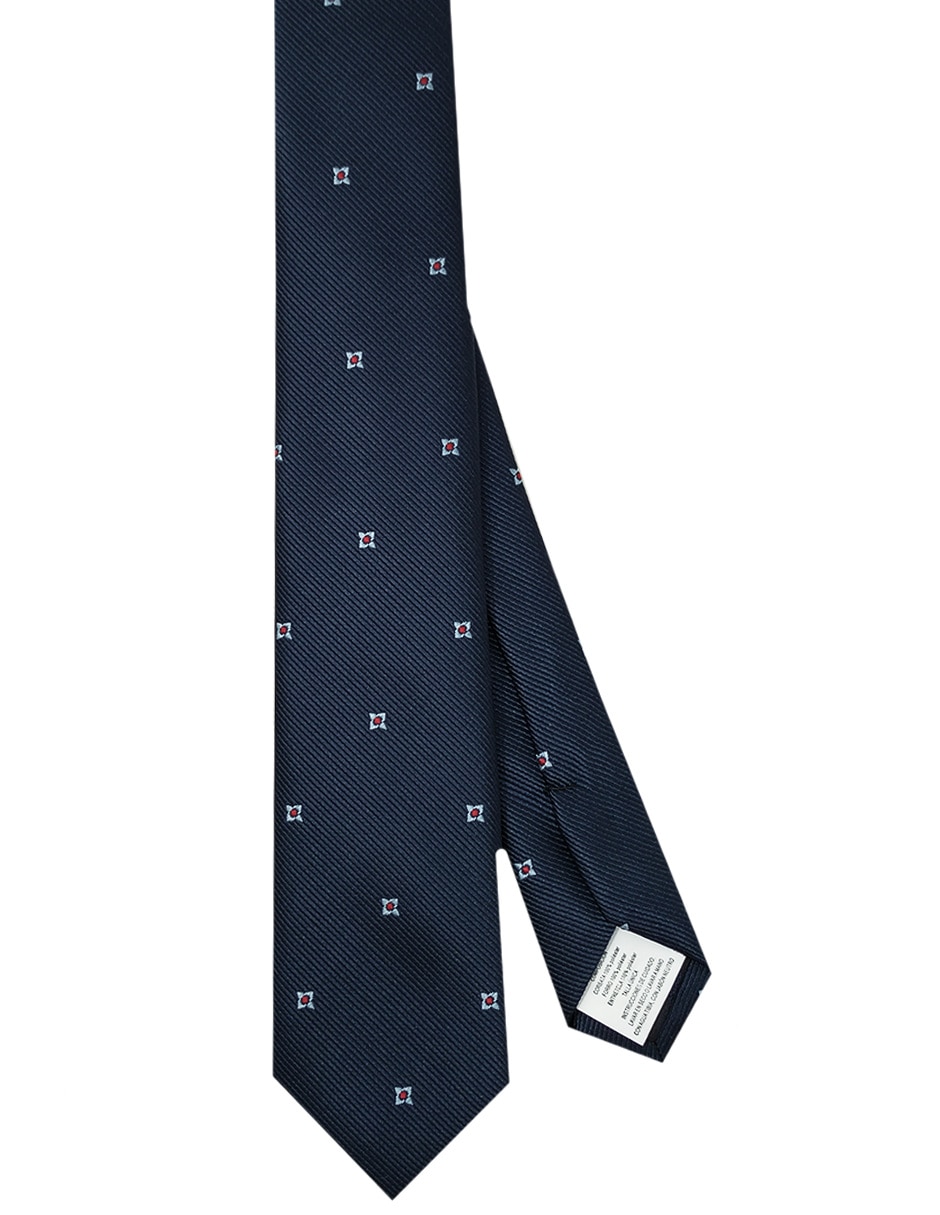 Corbata slim estampado geométrico para hombre 1
