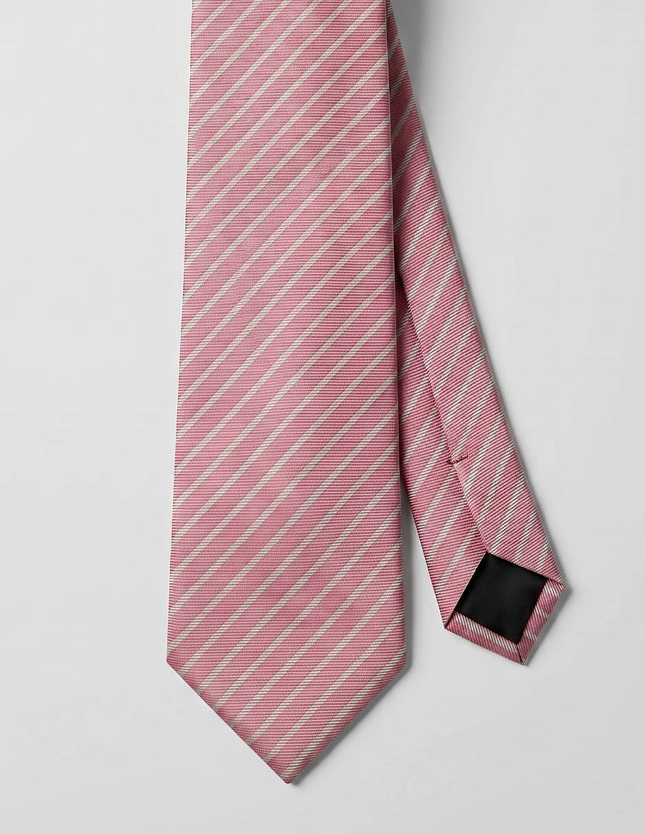 Corbata regular estampado a rayas para hombre 1