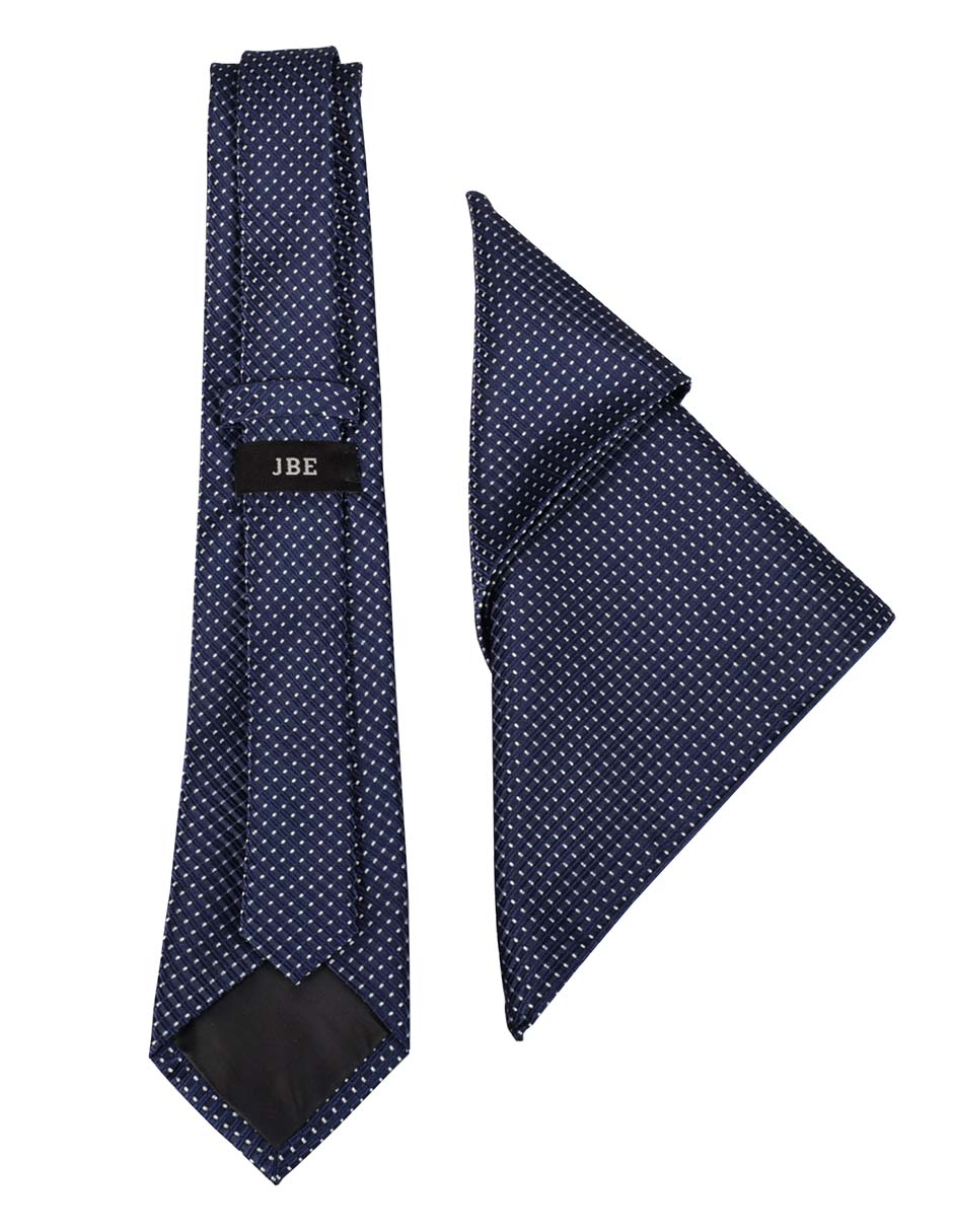Set de corbata y pañuelo regular estampado geométrico para hombre