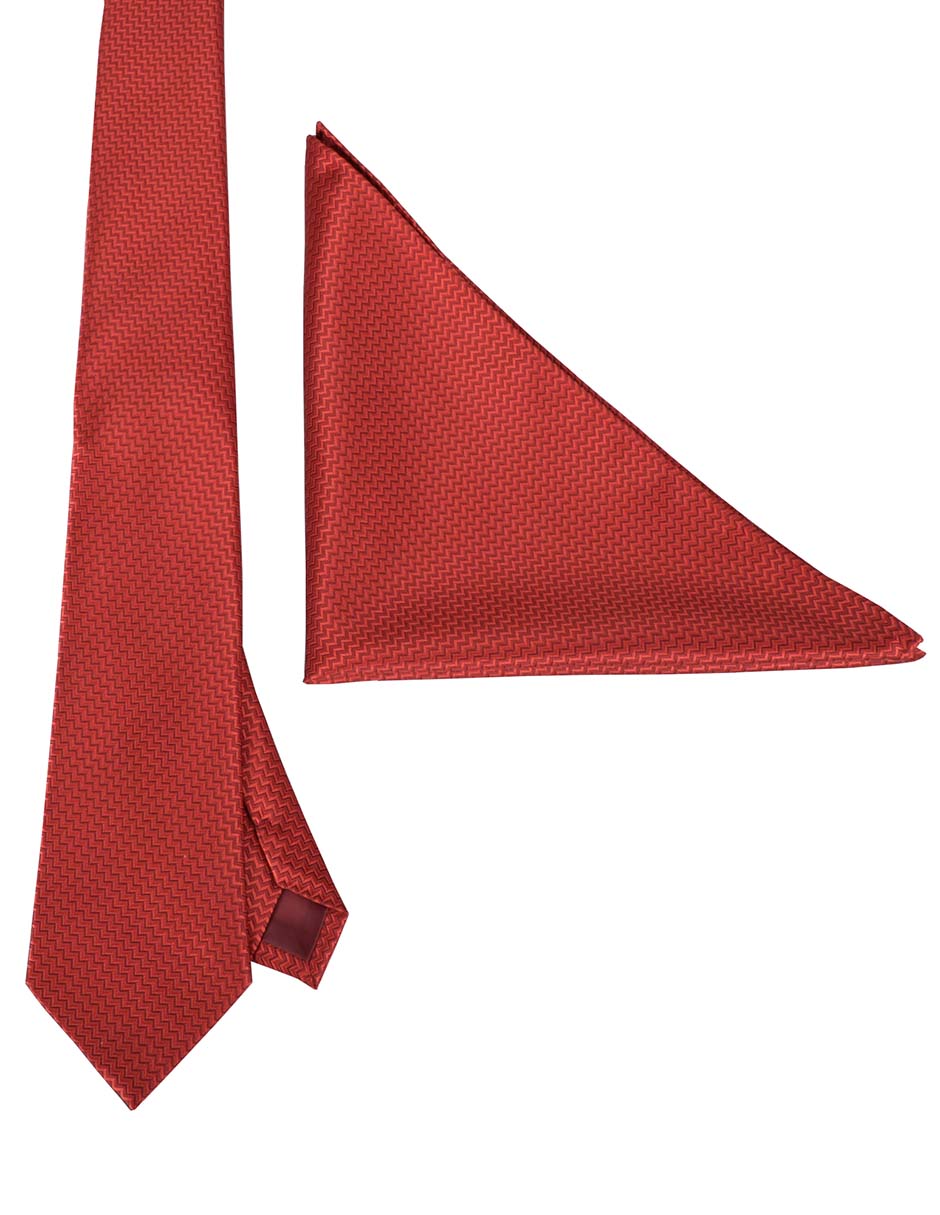 Set de corbata y pañuelo regular de seda estampado para hombre