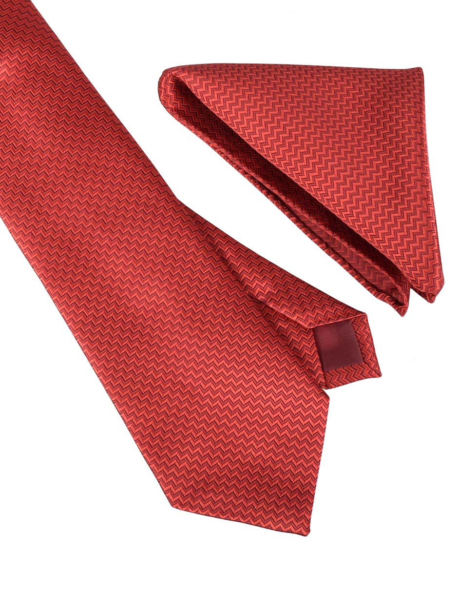 Set de corbata y pañuelo regular de seda estampado para hombre 4