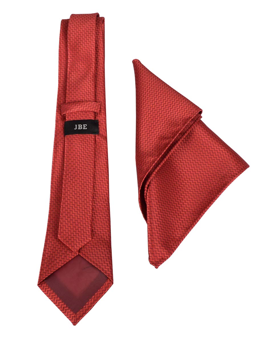 Set de corbata y pañuelo regular de seda estampado para hombre 3