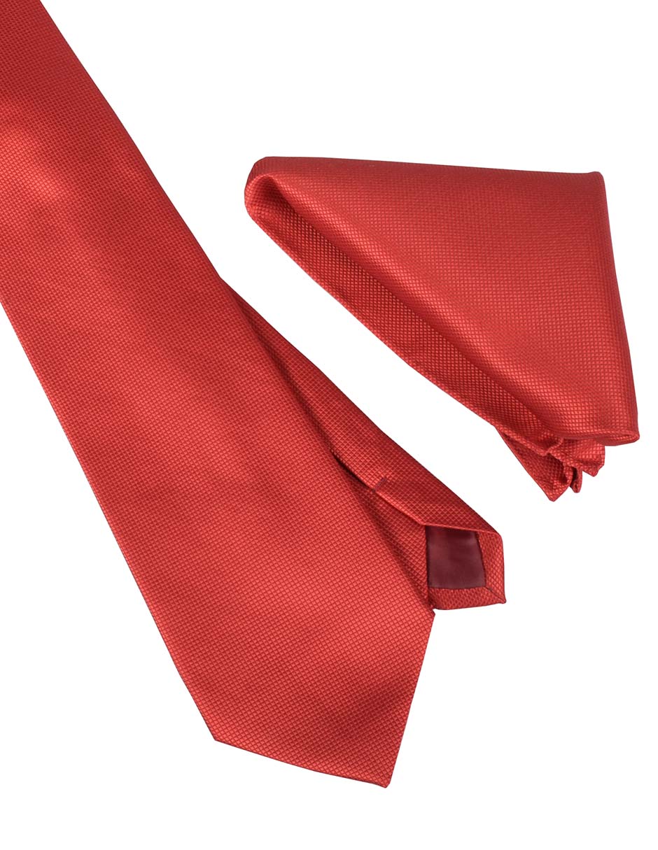 Set de corbata y pañuelo regular estampado a cuadros para hombre