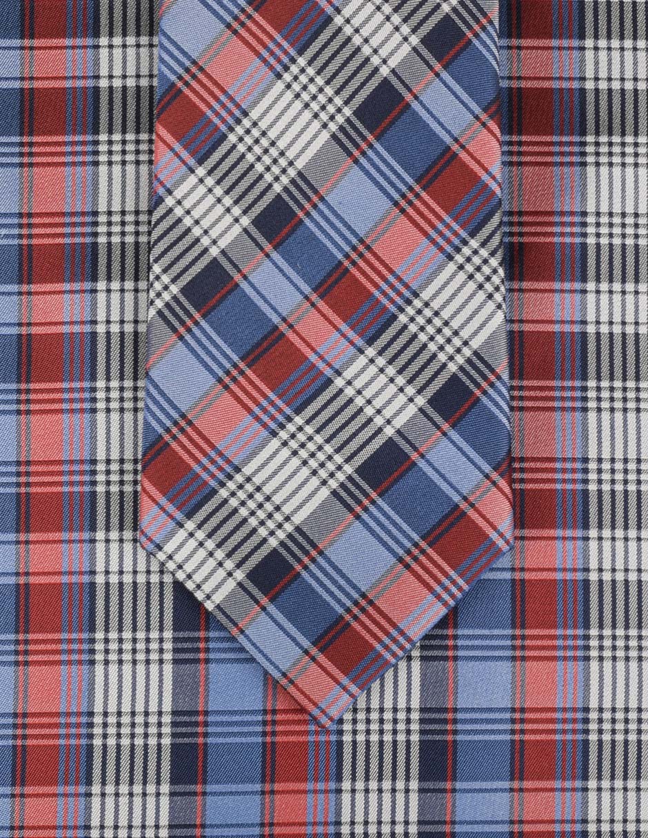 Set de corbata y pañuelo regular de estampado a rayas para hombre 2