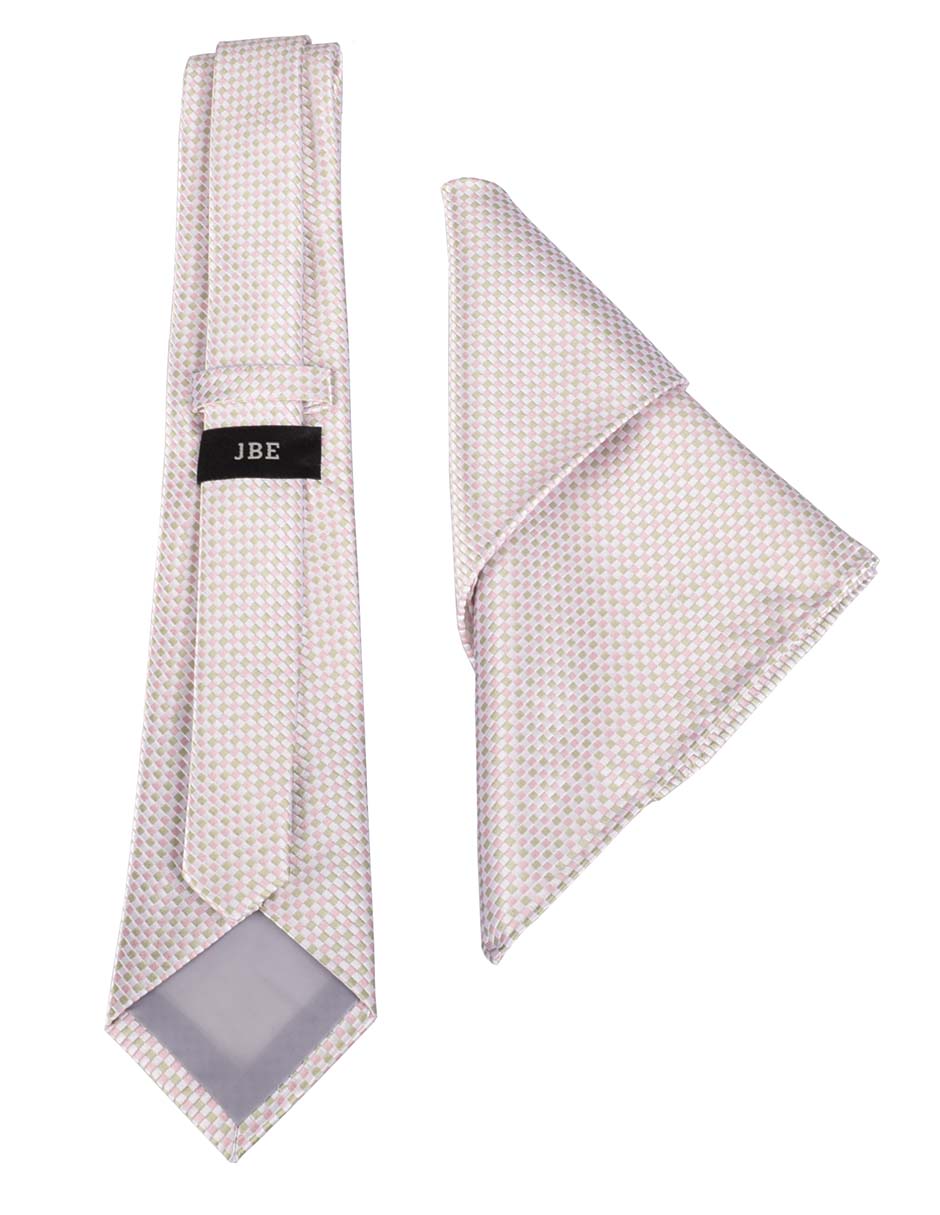 Set de corbata y pañuelo regular de seda y poliéster para hombre 2