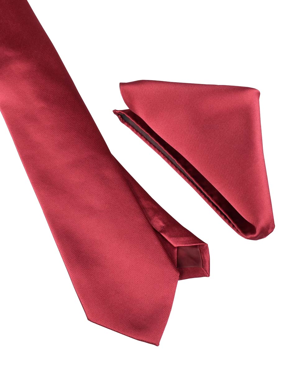 Set de corbata y pañuelo regular de seda para hombre 2