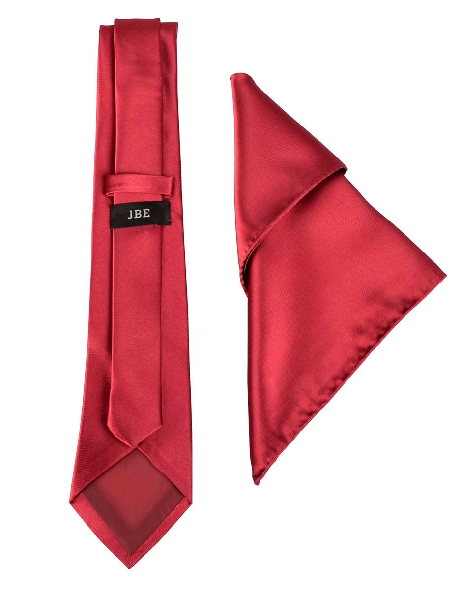 Set de corbata y pañuelo regular de seda para hombre