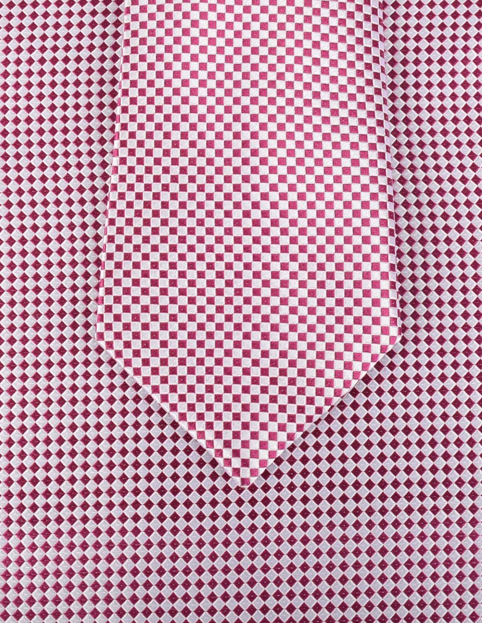 Set de corbata y pañuelo regular estampado a cuadros para hombre